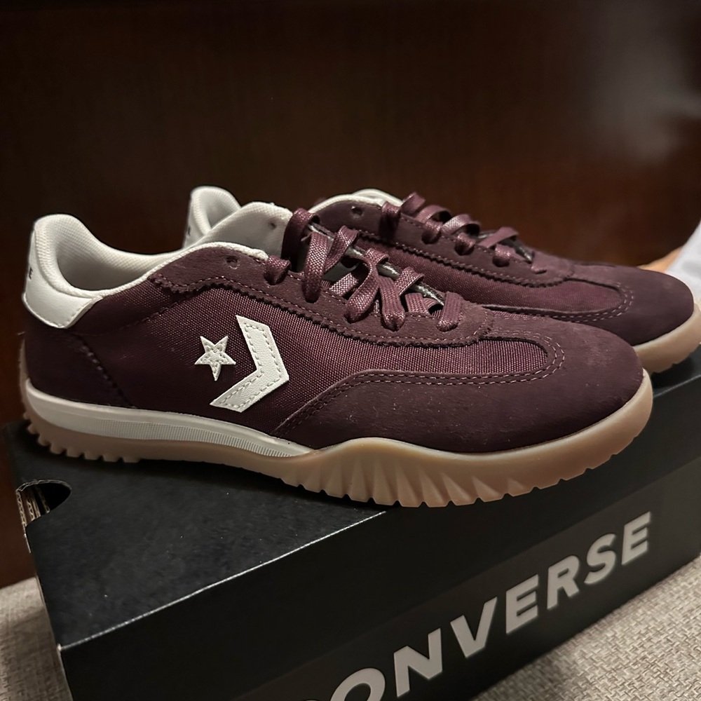 Converse Women's Burgundy Athletic Shoes - Picture 3 of 6